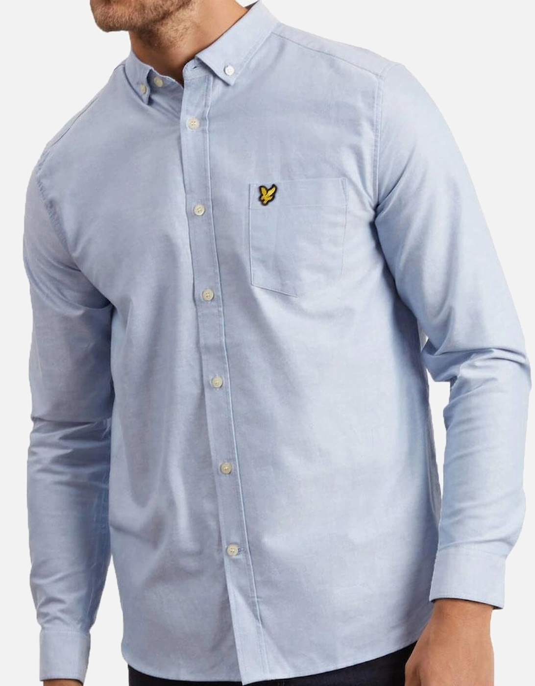 Long Sleeve Oxford Shirt - Riviera Blue, 5 of 4