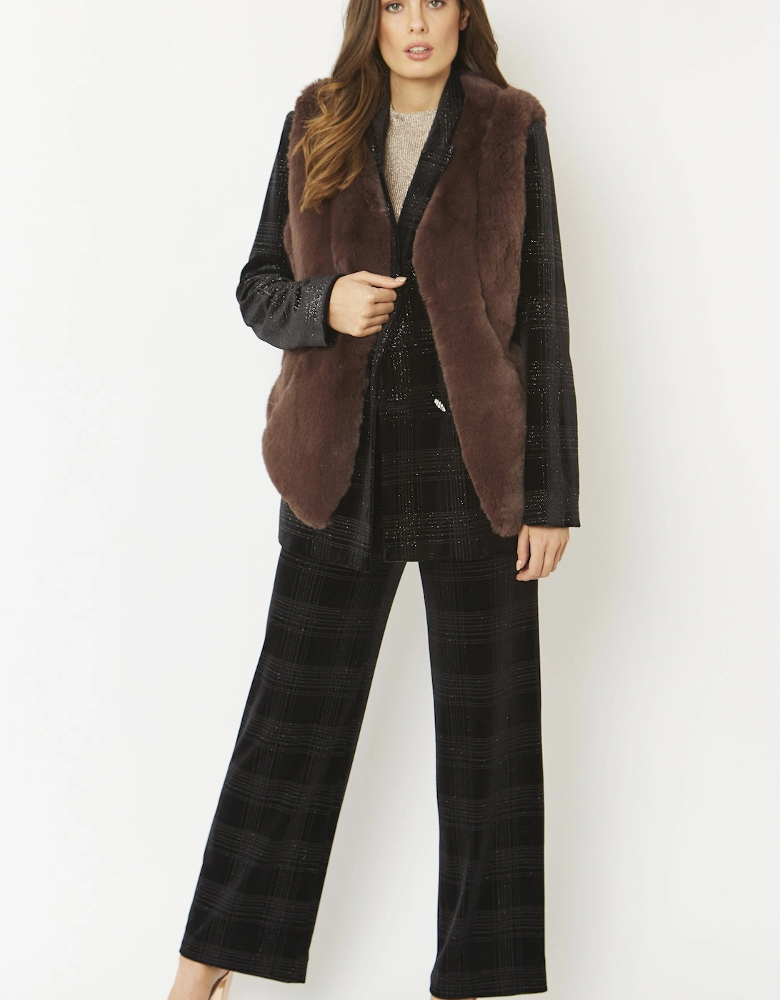 Chocolate Faux Fur Gilet, 12 of 11