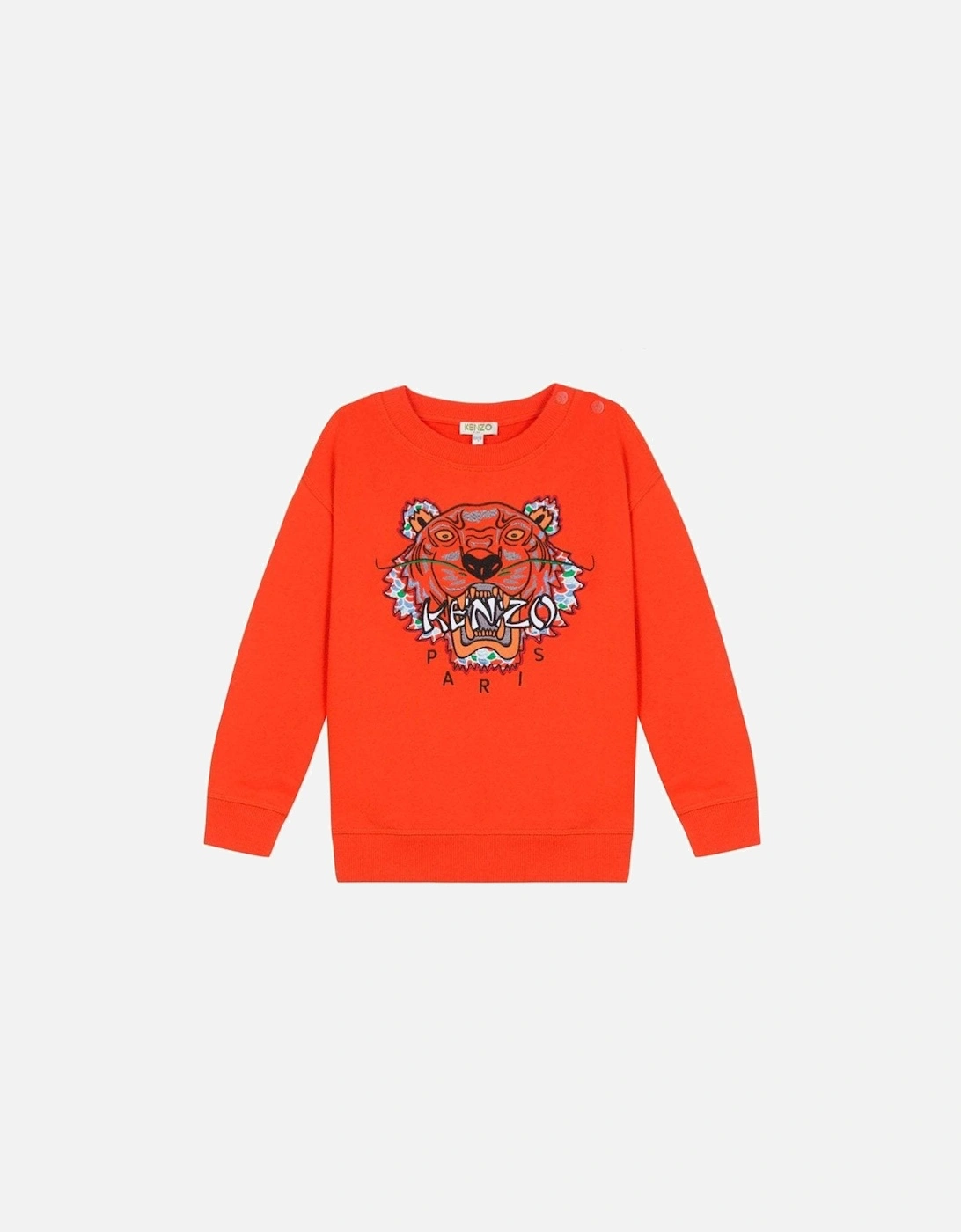 Baby Boys Tiger Print Sweatshirt Orange, 2 of 1