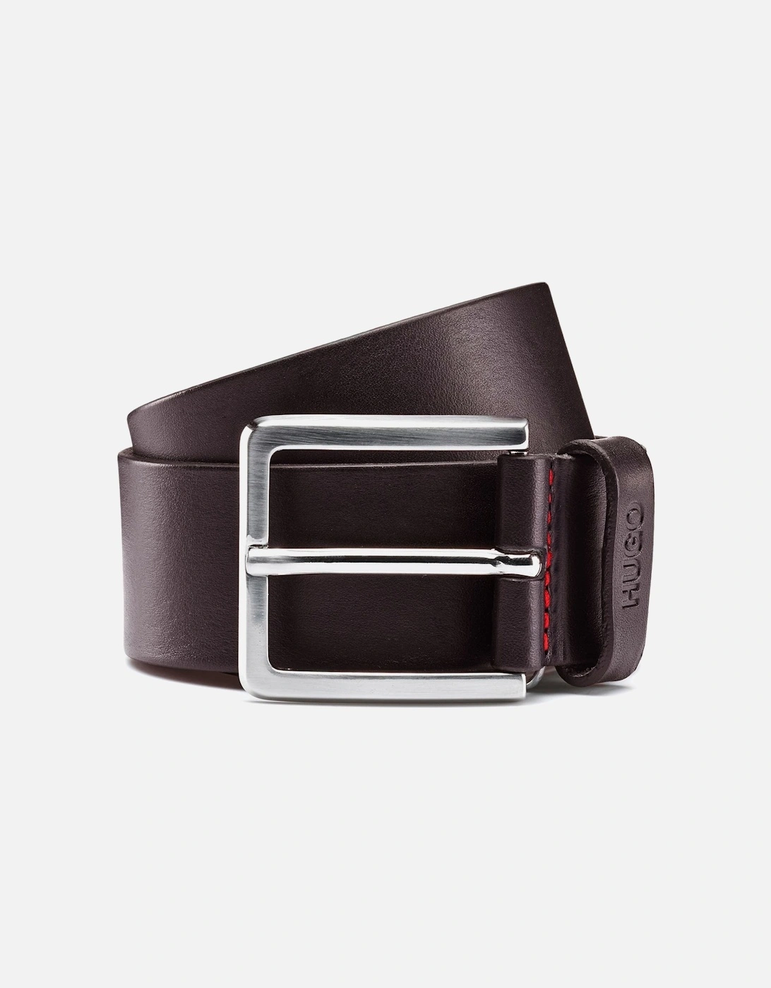 Men's BOSS Gionios _sz40 Leather Belt Dark Brown - Size: UK 32