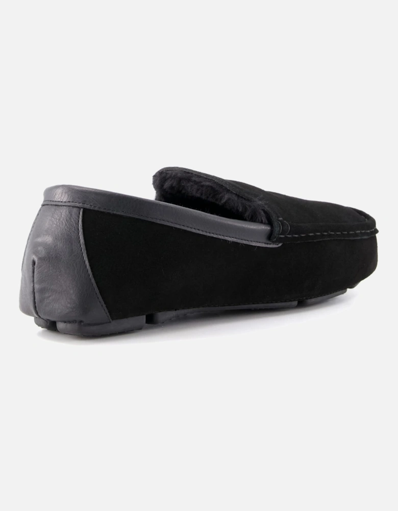 Dune Mens Forest - Warm Lined Suede Slippers
