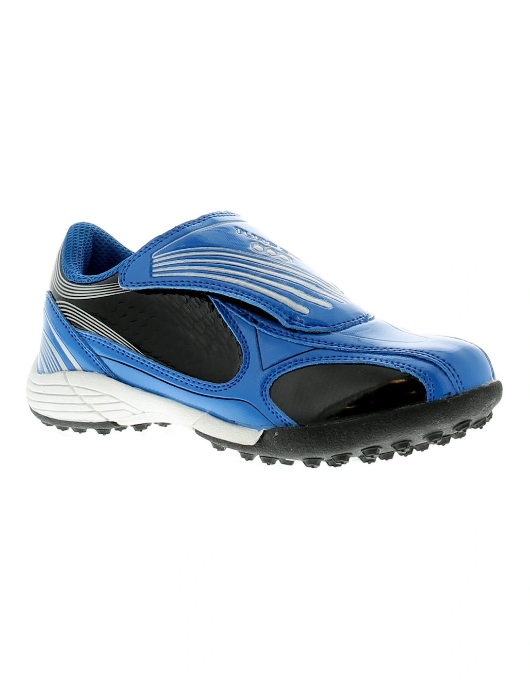 Boy's Childrens/ Blue Touch Fastening Astro Turf/Football Trainers UK Size