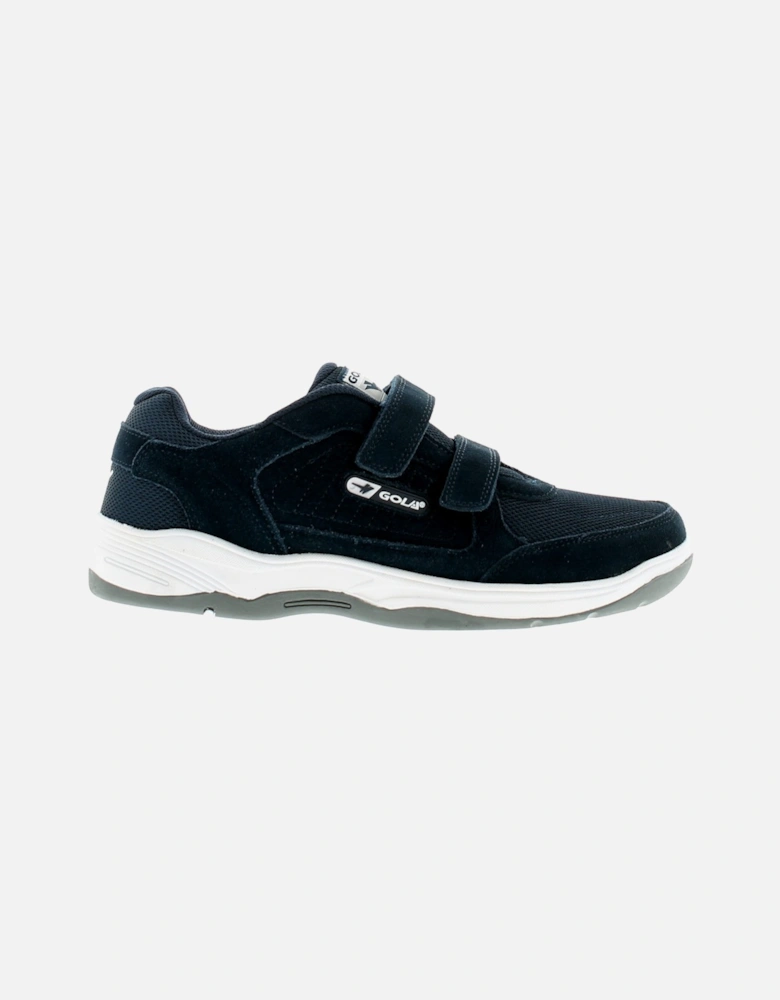 Mens Trainers Belmont Suede Wide Touch Fastening navy UK Size