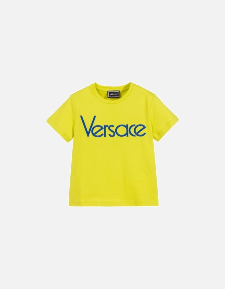 Young Boys Logo Print T-Shirt Yellow