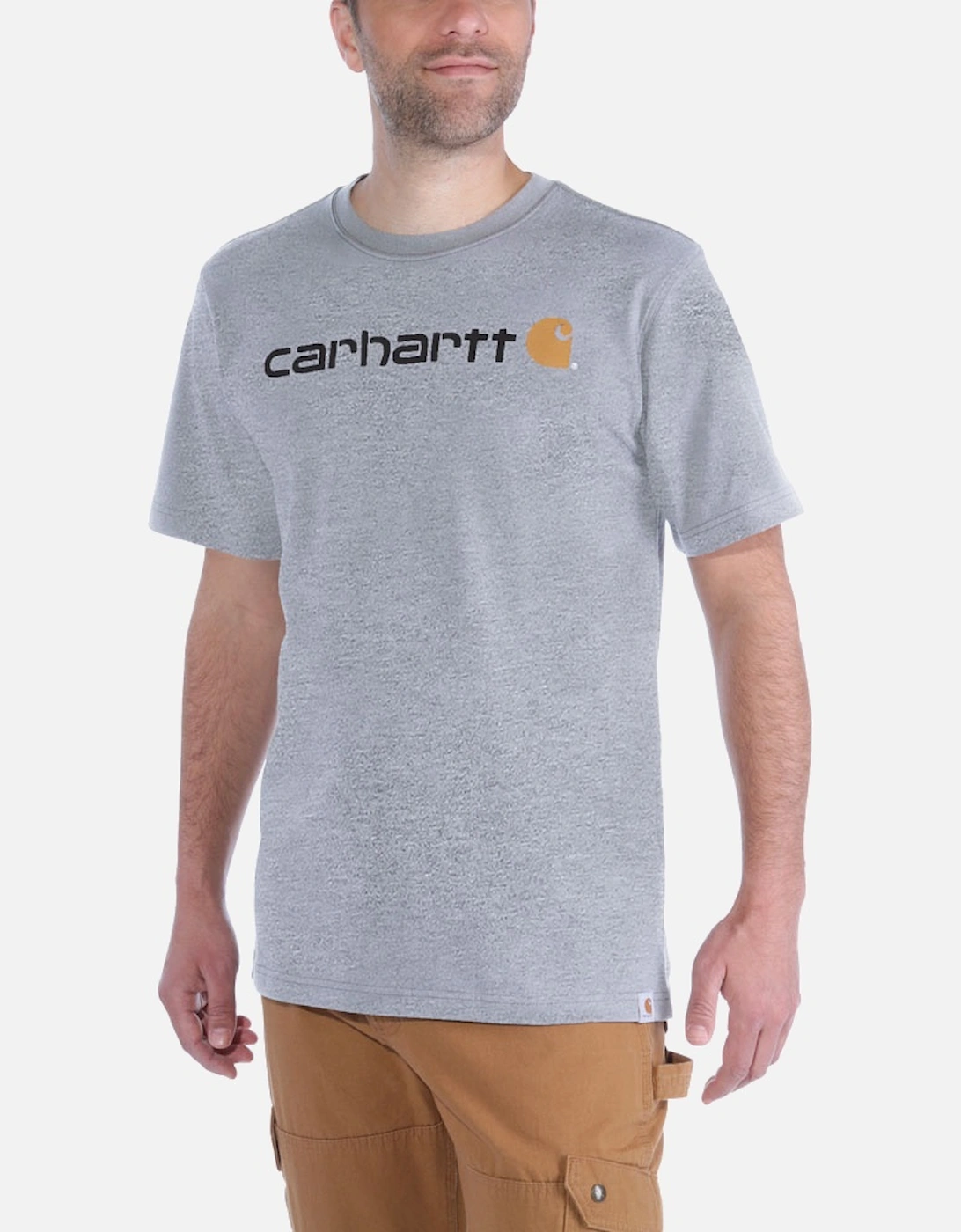 Carhartt Mens Core Logo Graphic Cotton Short Sleeve T-Shirt, 3 of 2