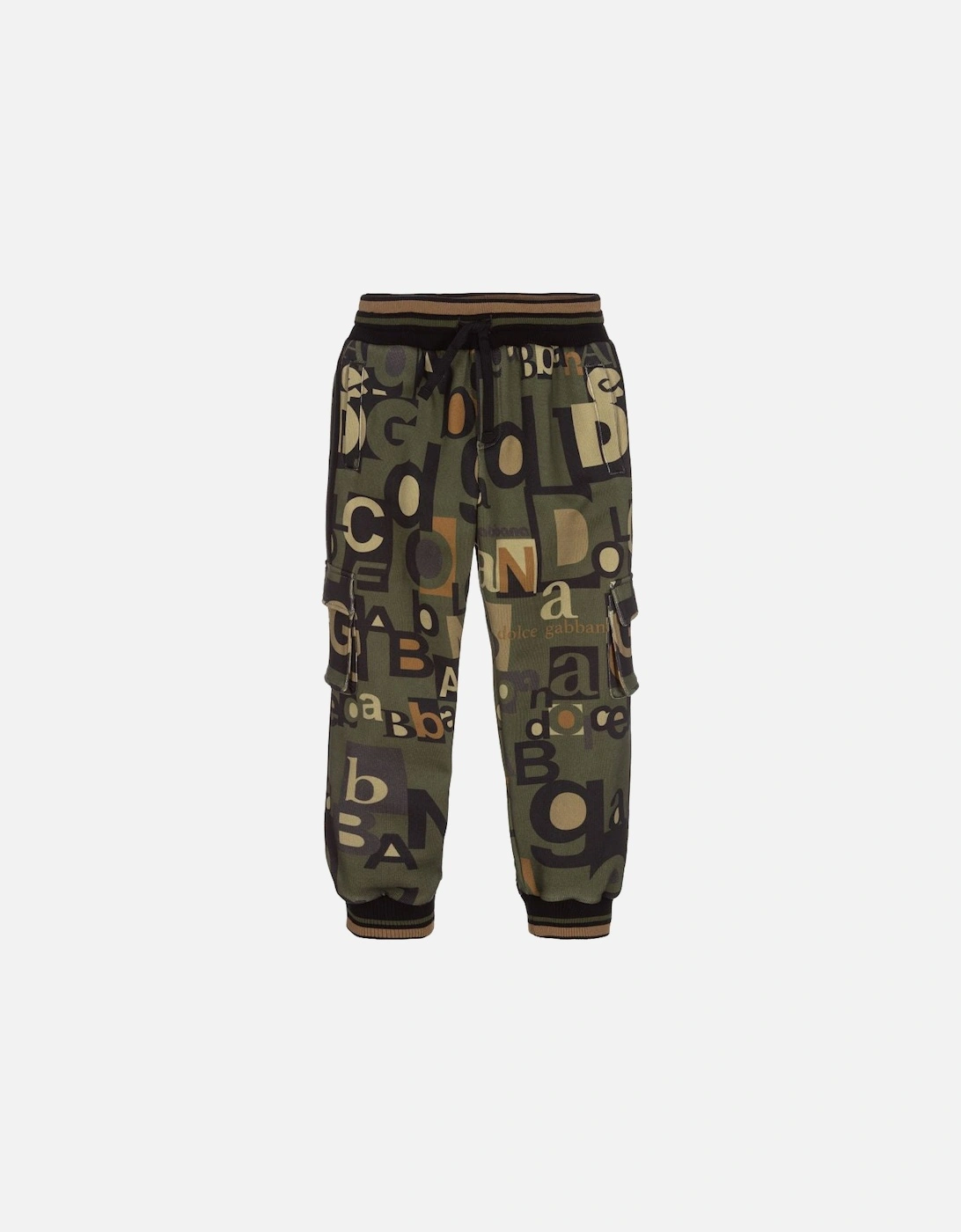 Boys Cotton Joggers Green, 3 of 2