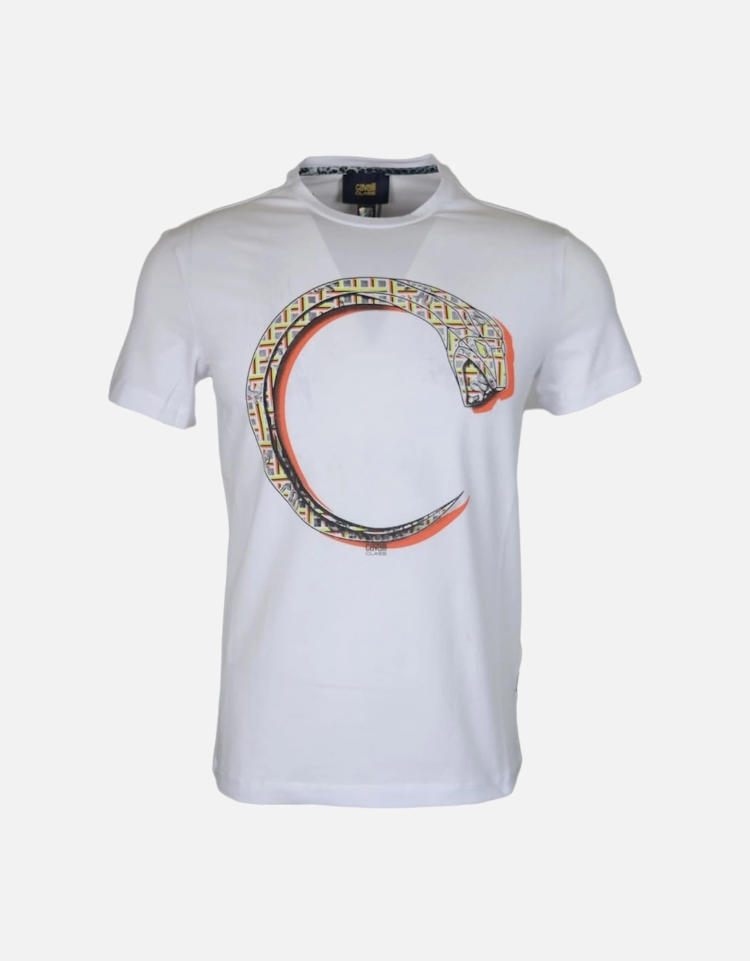 Cavalli Class Jersey Stretch Panther White T-Shirt, 3 of 2
