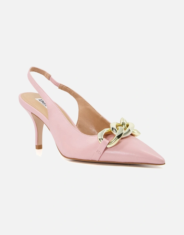 Dune Ladies Canary - Chain-Detail Slingback Courts
