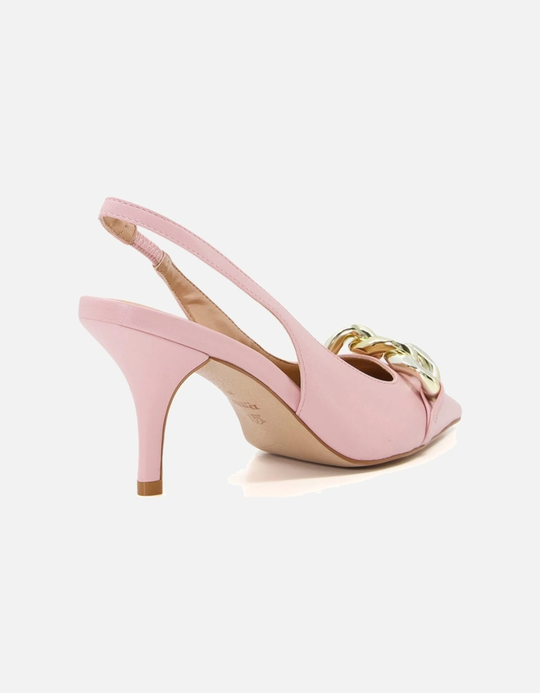 Dune Ladies Canary - Chain-Detail Slingback Courts
