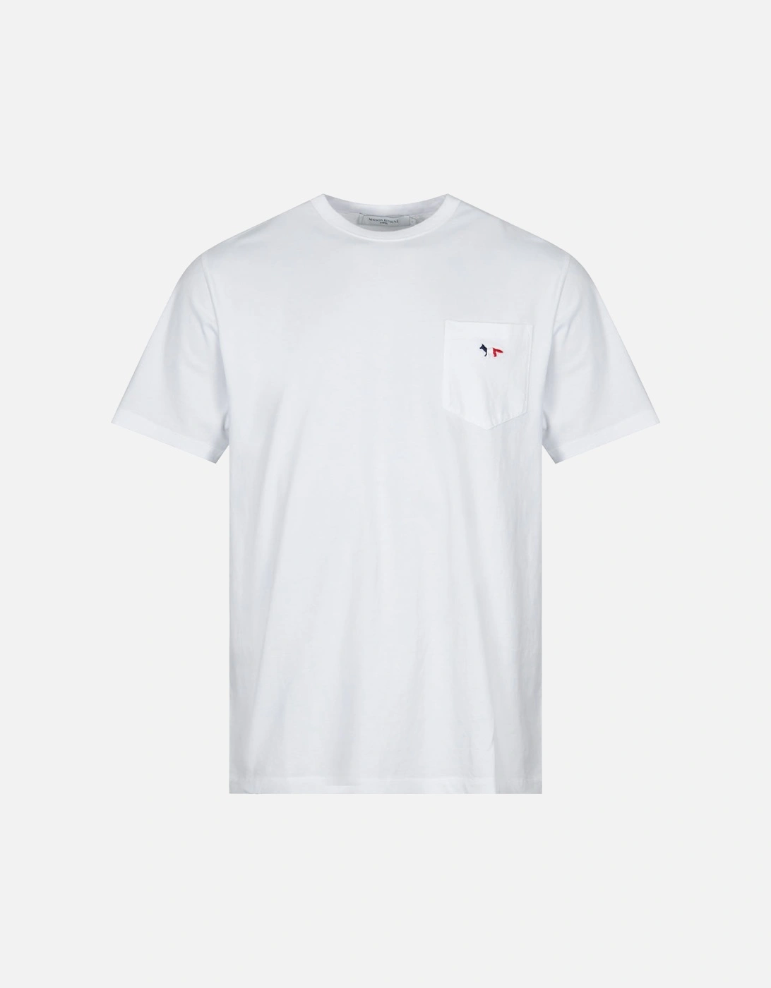 Men's Tricolour Fox Pocket T-Shirt - White