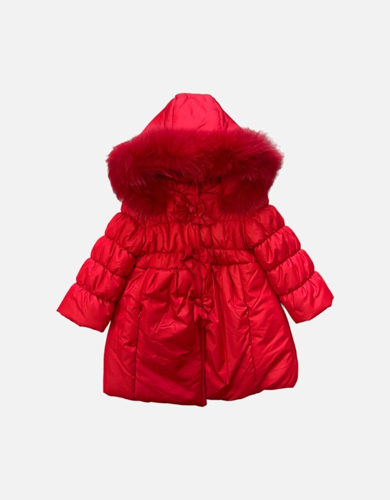 Red Coat with Red Fur Trim