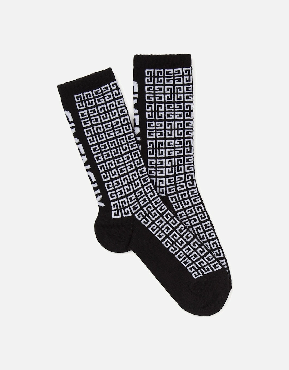 Givenchy Unisex 4g Logo Socks Black- [Size: 27-30 only]
