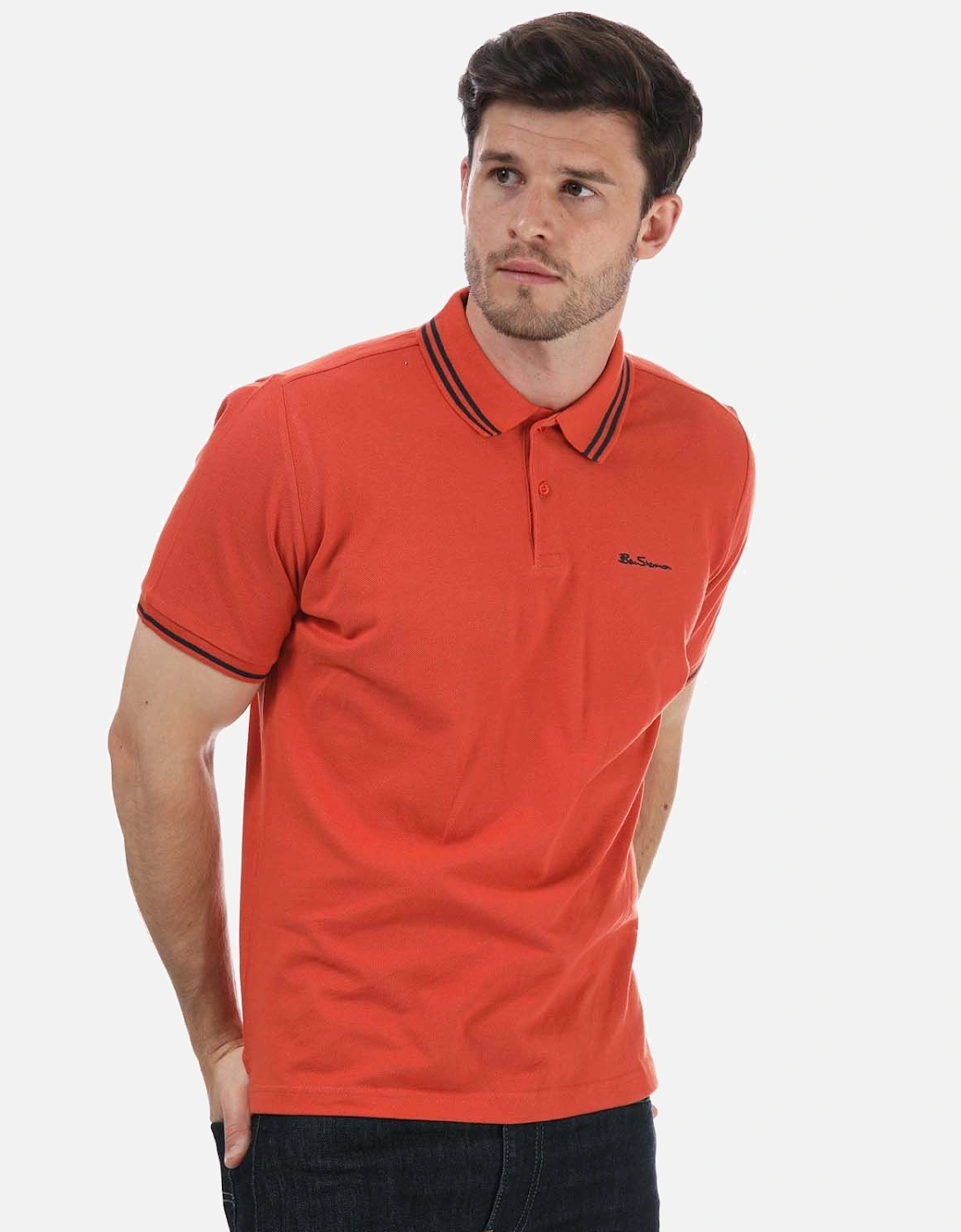 Mens Twin Tipped Polo Shirt, 7 of 6
