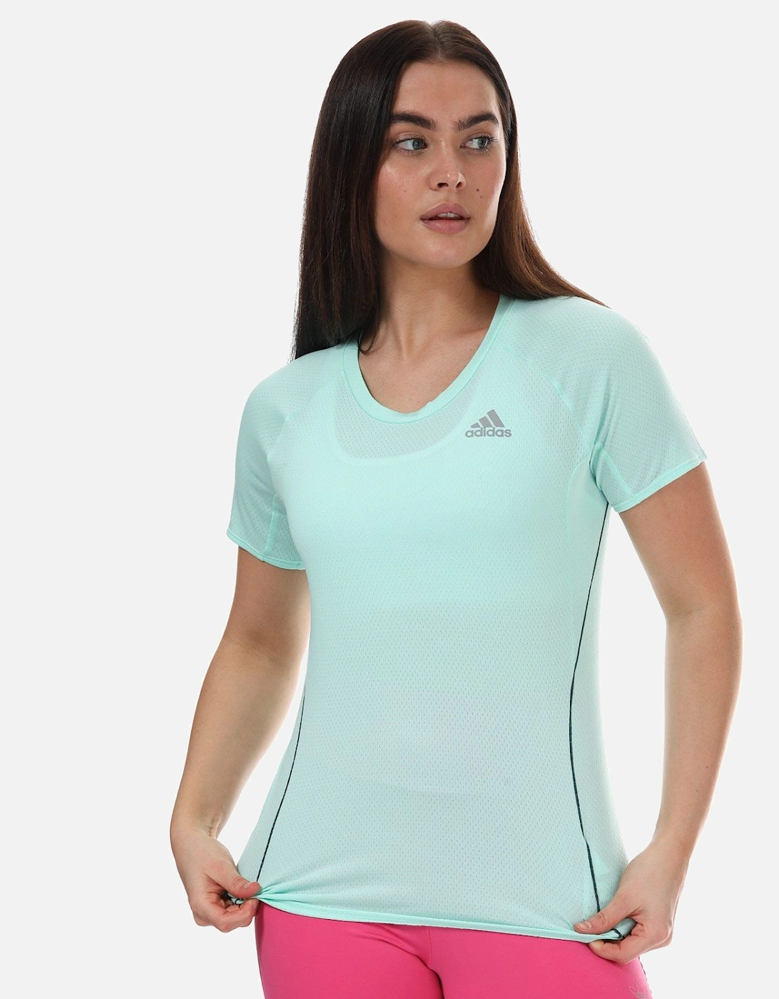 Women's Womens Adi Runner T-Shirt - Green / Blue /Green/Light (Shade)/Mint