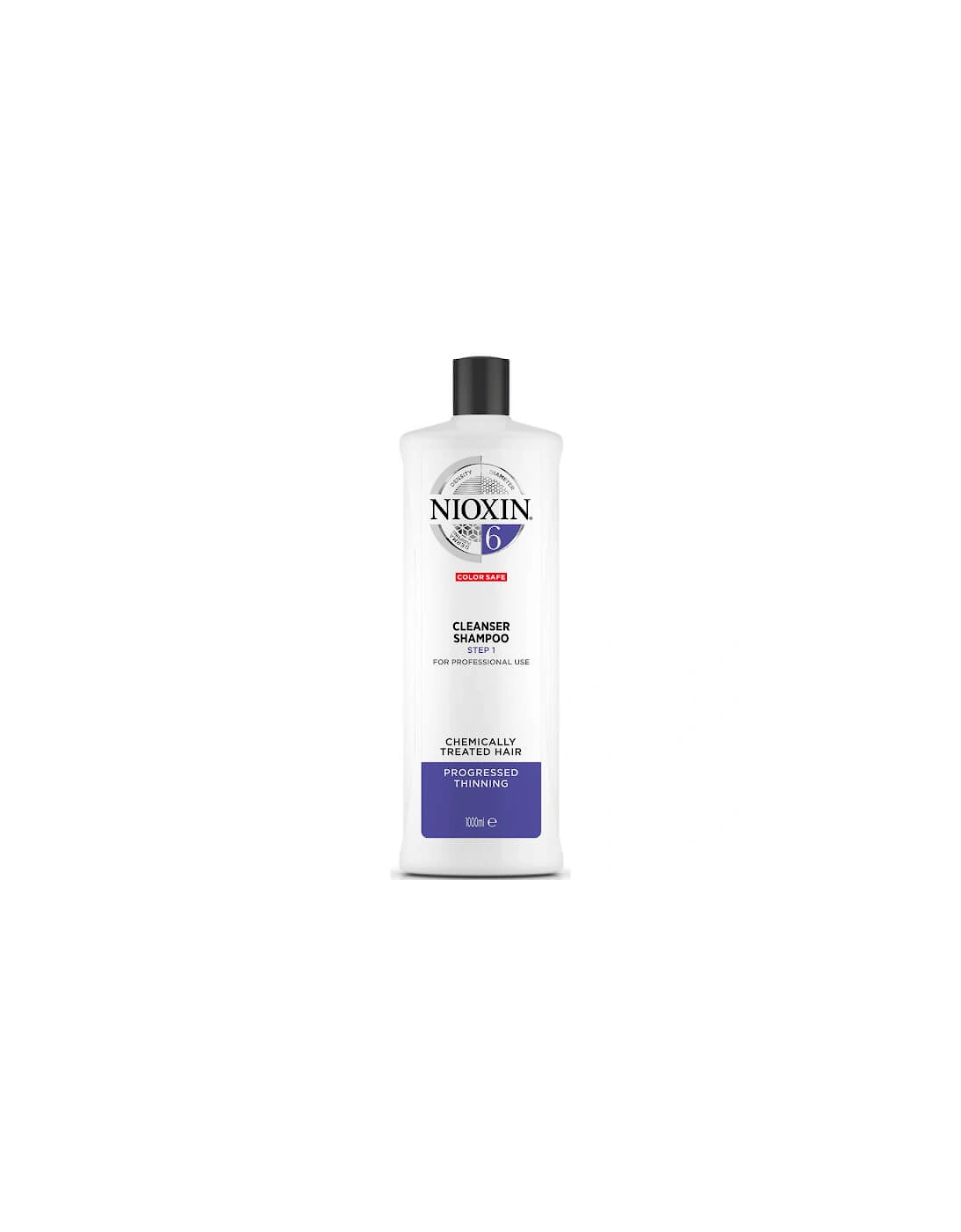 3-Part System 6 Cleanser Shampoo for Chemically Treated Hair with Progressed Thinning 1000ml - NIOXIN, 2 of 1