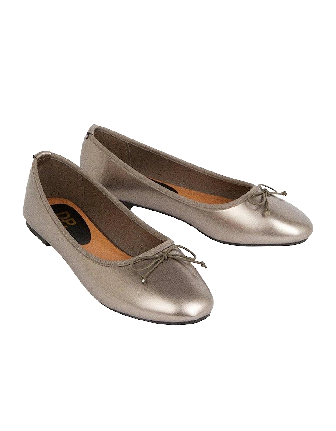Womens/Ladies Phoebe Bow Flat Ballet Shoes