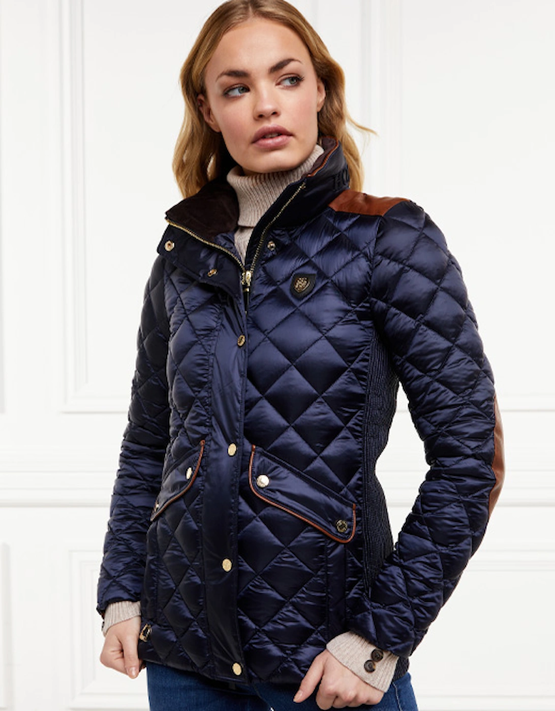 Women's Holland Cooper Charlbury Quilted Jacket Ink Navy - Blue/Dark (Shade)/Navy product
