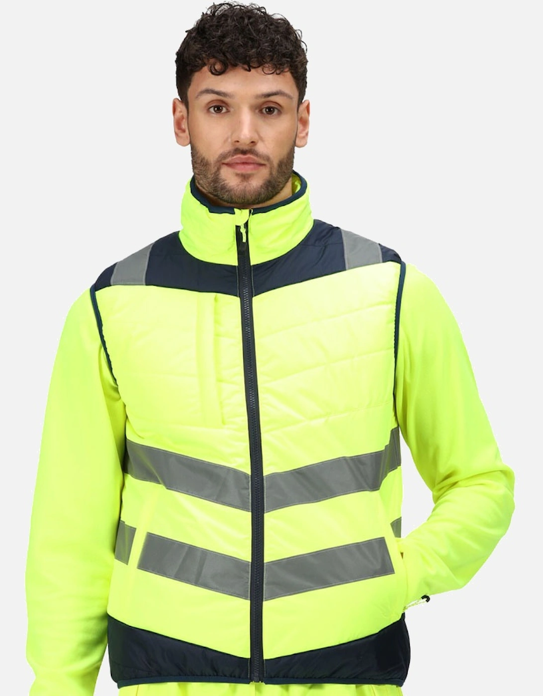 Men's Regatta Professional Mens Hi Vis Thermal Gilet Bodywarmer - Yellow - Size: Regular/36
