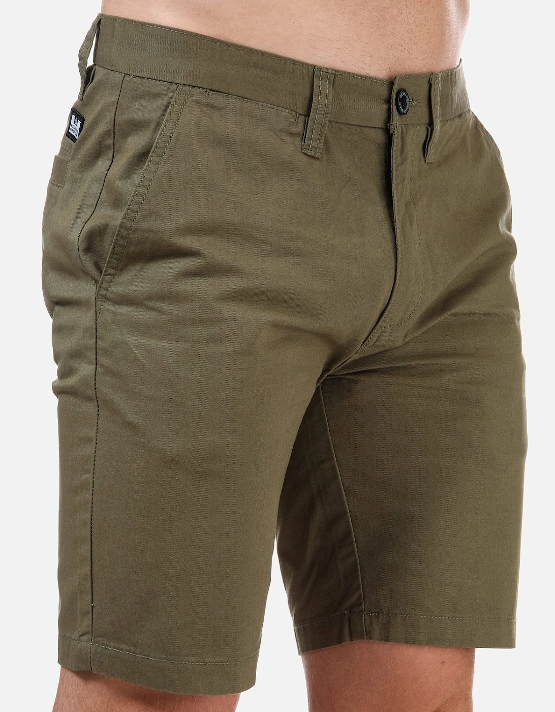 Men's Mens Dillenger Cotton Twill Chino Shorts - Green/Medium (Shade)/Dark (Shade)/Khaki