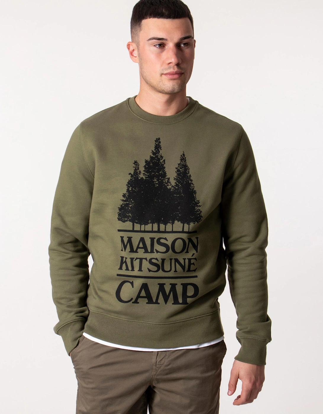 Men's Maxi MK Summer Camp Sweatshirt - Brown/Green/Medium (Shade)/P396 Dark Khaki- [Size: L only]