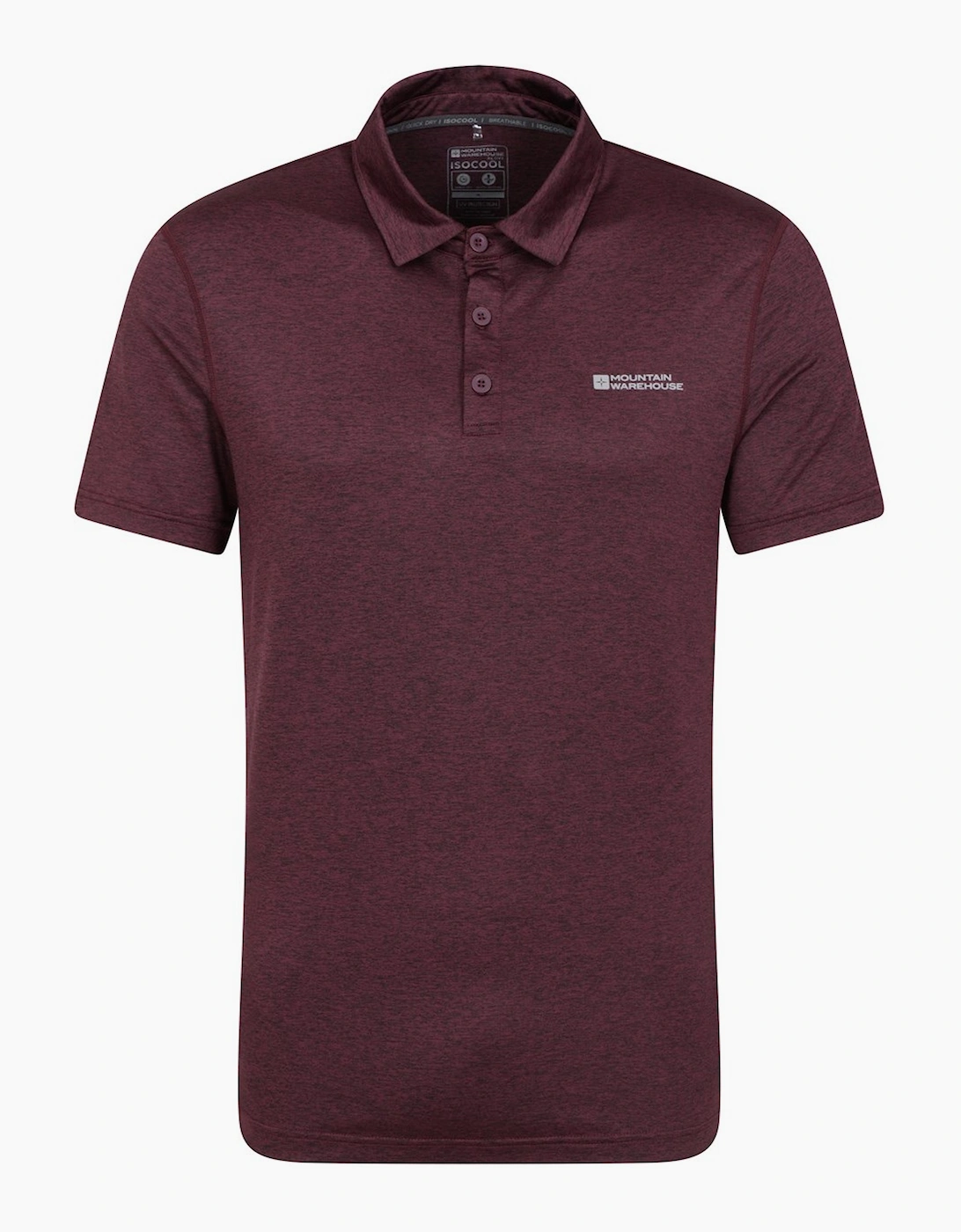 Men's Mountain Warehouse Mens Deuce IsoCool Polo Shirt - Dusky Wine - Size: Regular/32