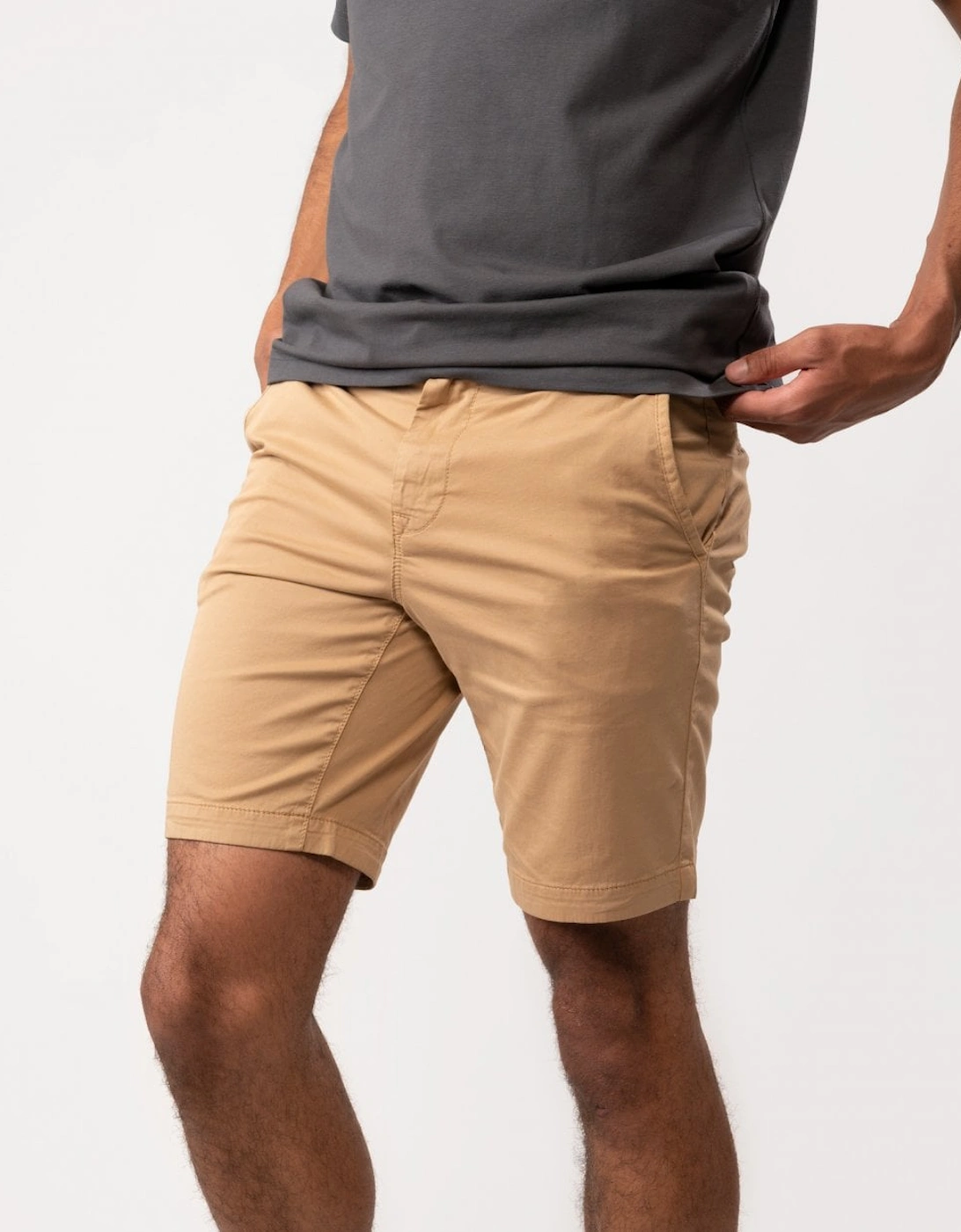 Men's BOSS Orange Schino Slim ST Mens Shorts - Brown/Light (Shade)/Tan/Medium Beige 260