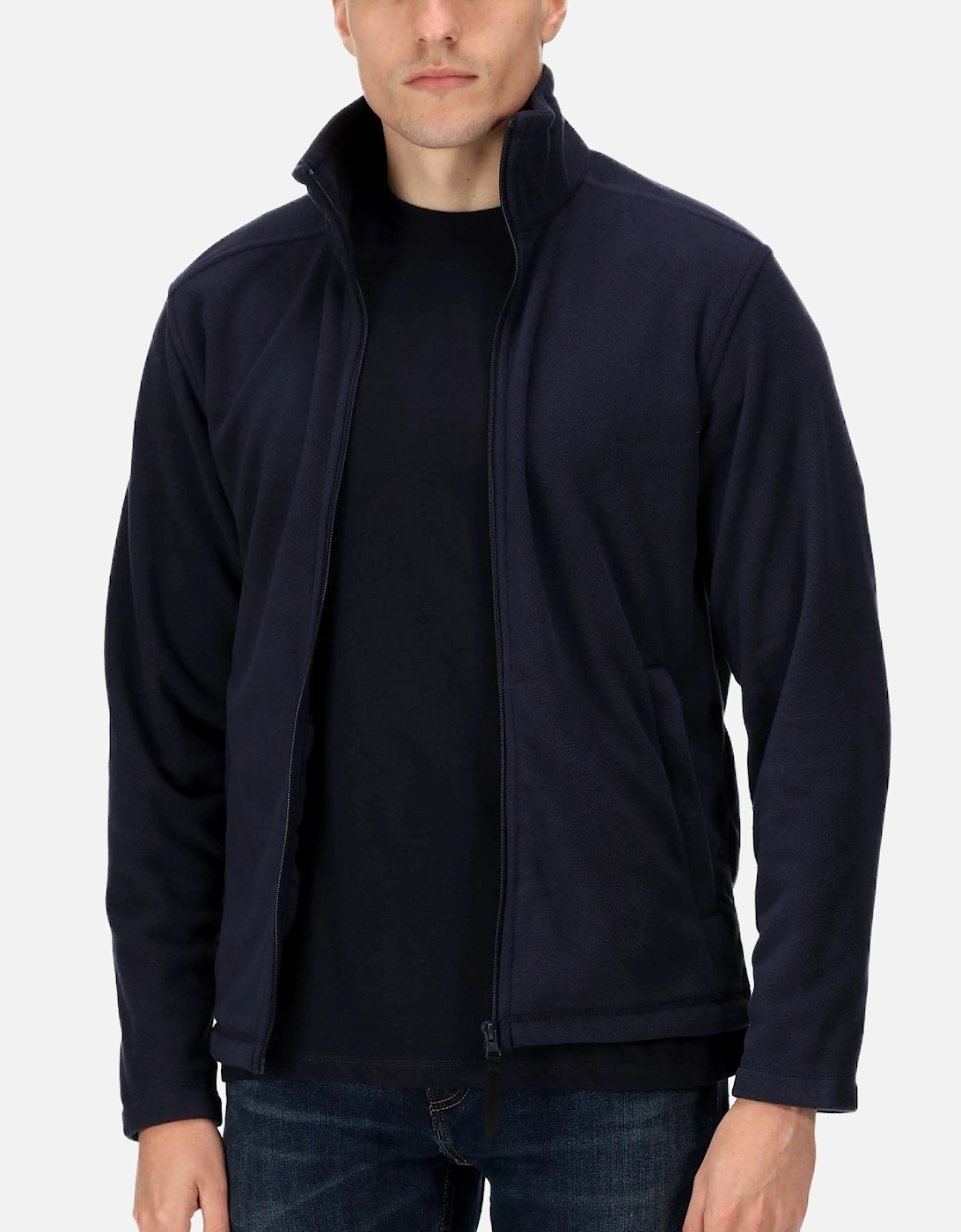 Professional MICRO Full-Zip Fleece men's Fleece jacket in Blue | S