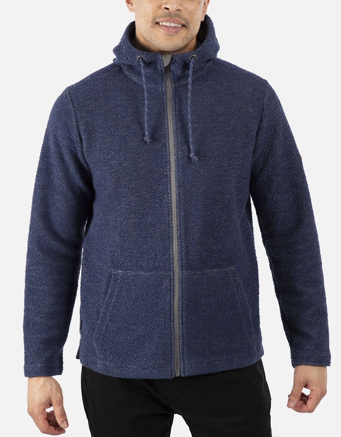 Men's Trespass Mens Scawton Textured Knit Fleece Jacket - Navy - Size: 2XL