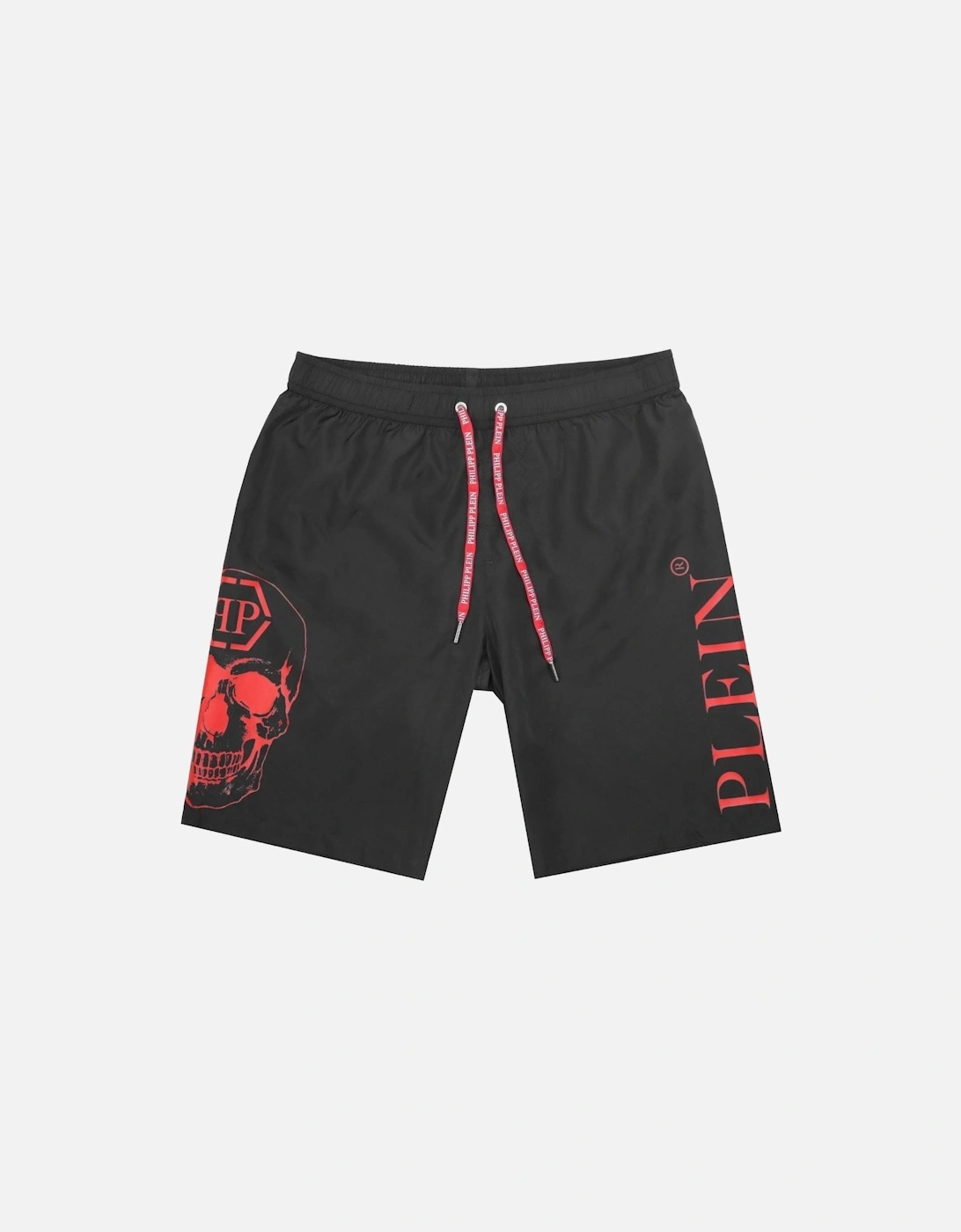 Men's Philipp Plein PP Skull Black Swim Shorts - Size: 39/38/32