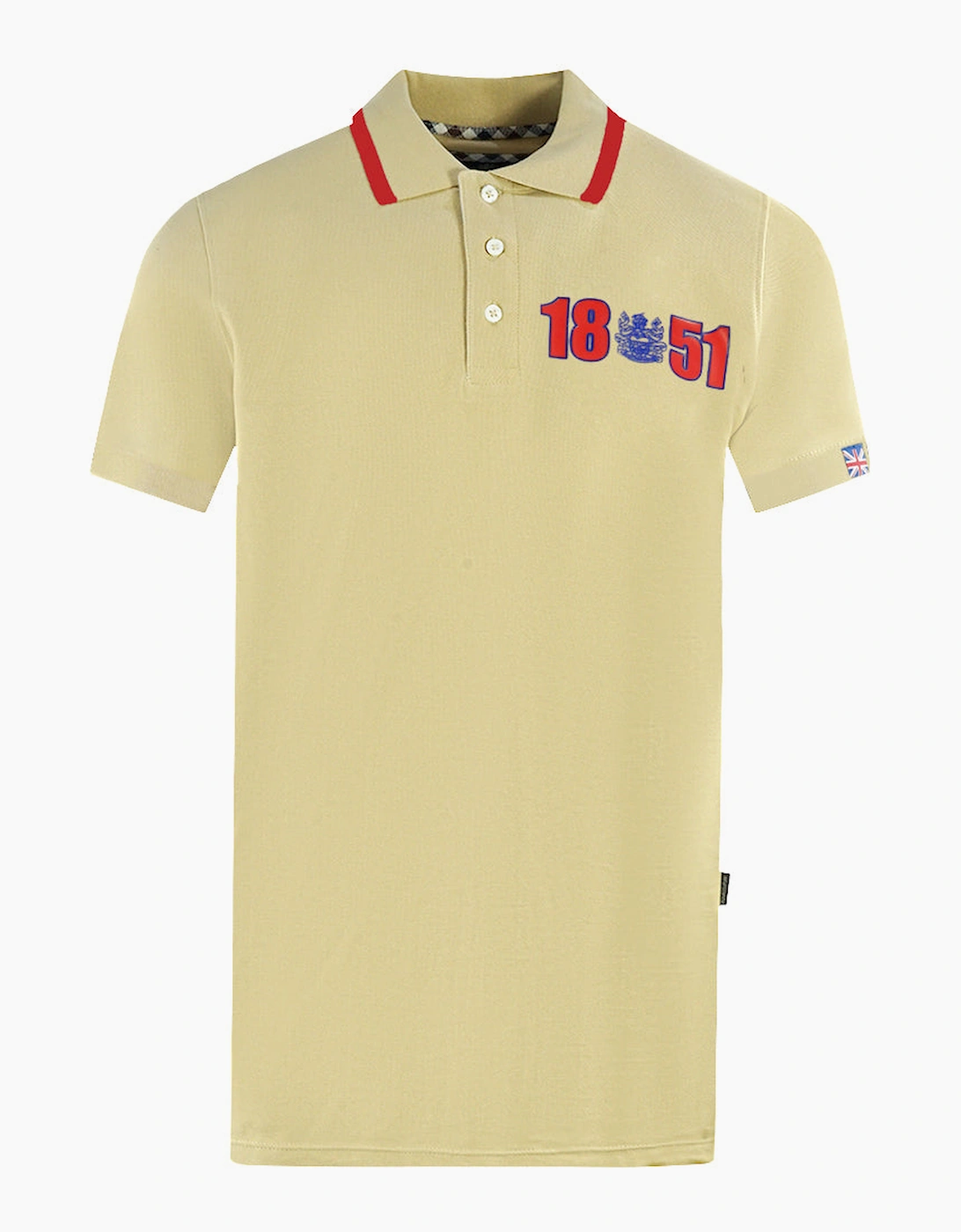 Men's Aquascutum London 1851 Beige Polo Shirt - Size: 40/Regular
