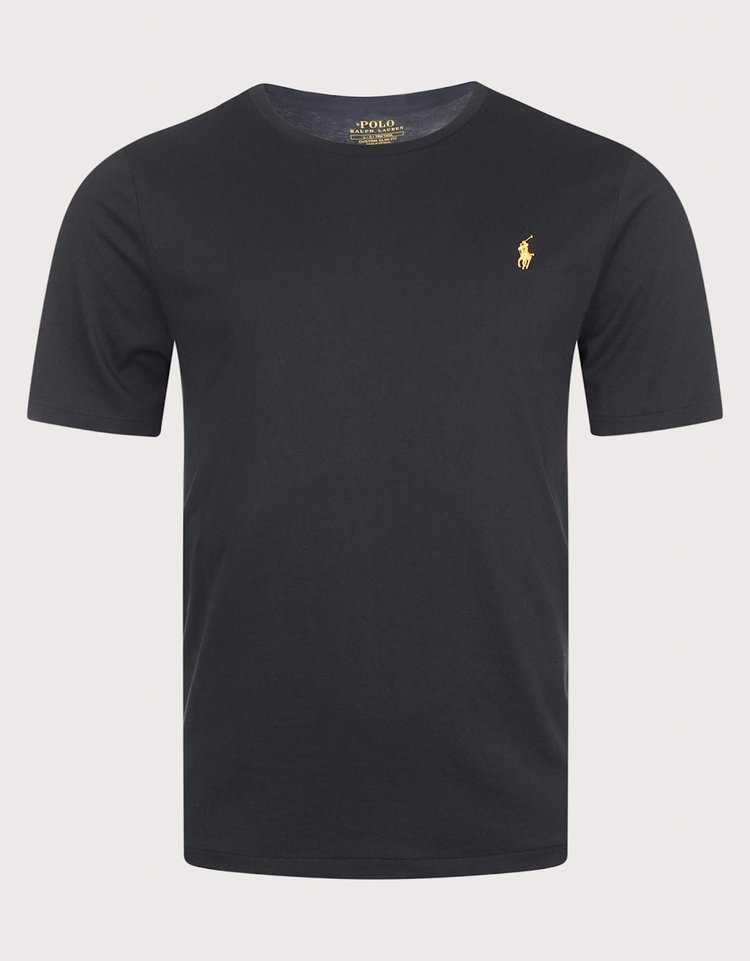 Polo Ralph Lauren Men's Custom Slim Fit Cotton T-Shirt - Black - Size: 38/Regular