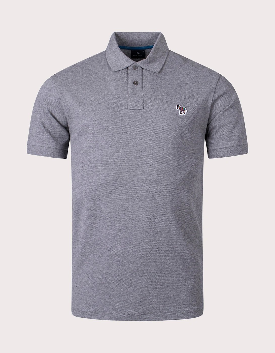 Paul Smith Men's Zebra Logo Polo Shirt - Grey - Size: 40/Regular