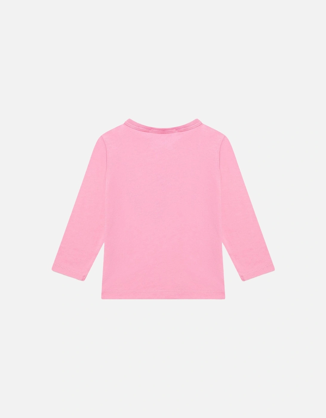 Baby Girls Apple Logo Long Sleeve T Shirt Pink