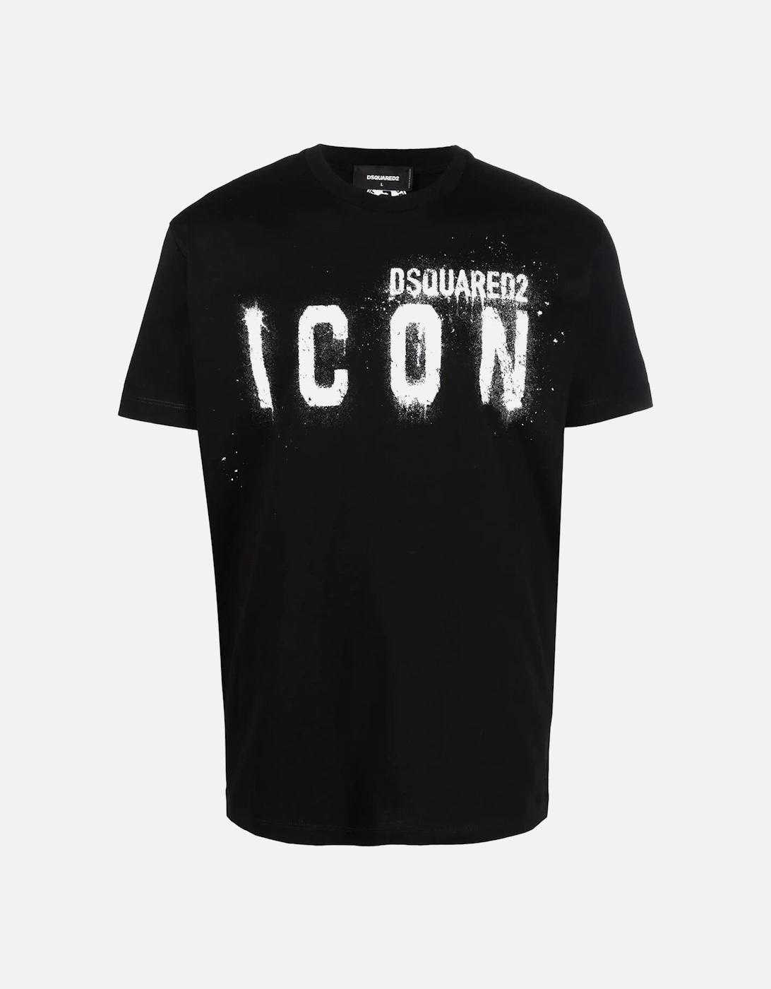 Icon Spray Logo-print T-shirt in Black, 5 of 4
