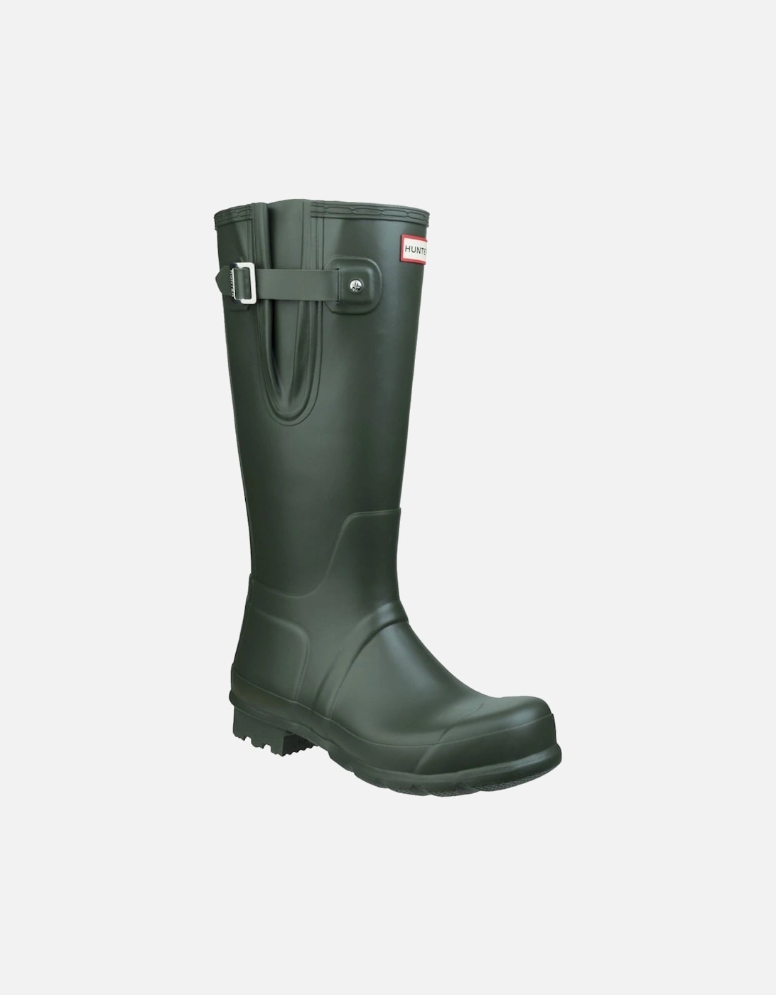Hunter Men's 'Original Side Adjustable' Rubber Patterned Wellington Boots|Size: 12|dark olive