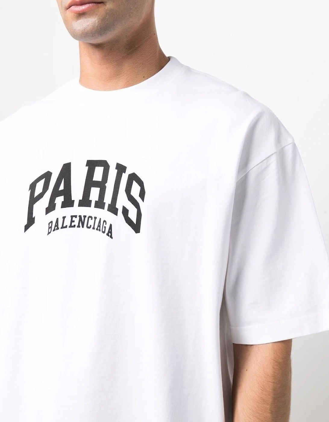 Paris Logo Cotton T-shirt White