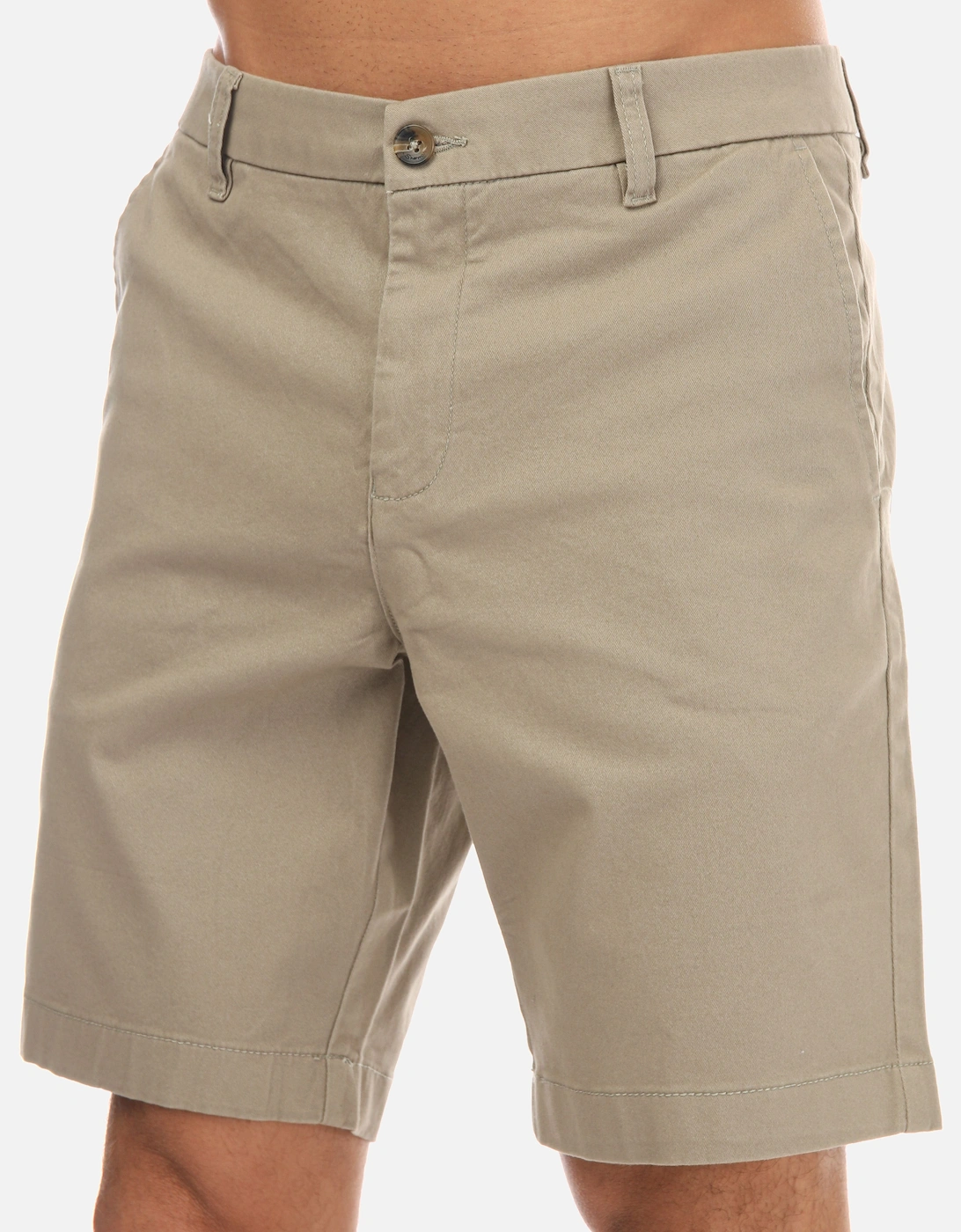 Ben Sherman Men's Mens Slim Fit Stretch Chino Shorts - Cream - Size: 44/32