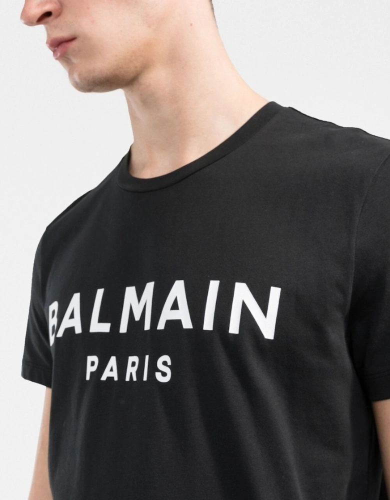 Paris Print Logo Black T-shirt