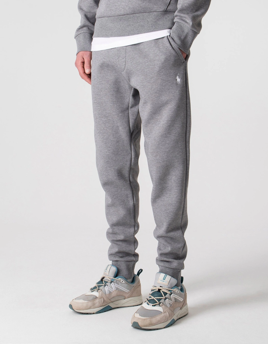 Polo Ralph Lauren Men's Double Knit Pony Logo Joggers - Steel Heather - Size: 37/36/32