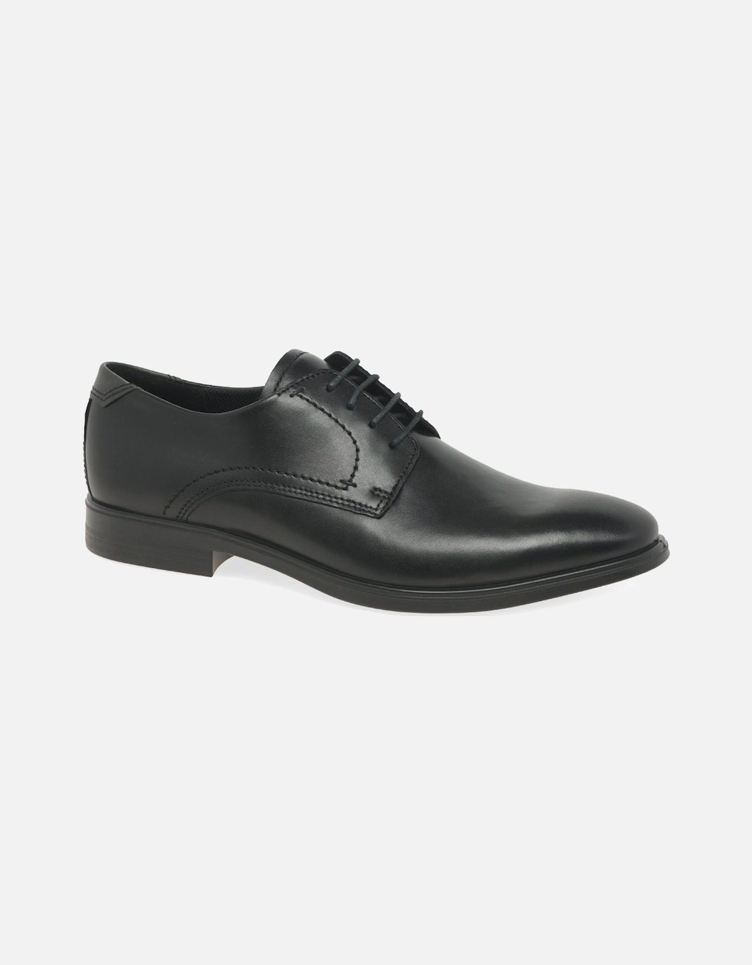  Men's Melbourne Mens Formal Lace Up Shoes - Black Lea - Size: 7.5