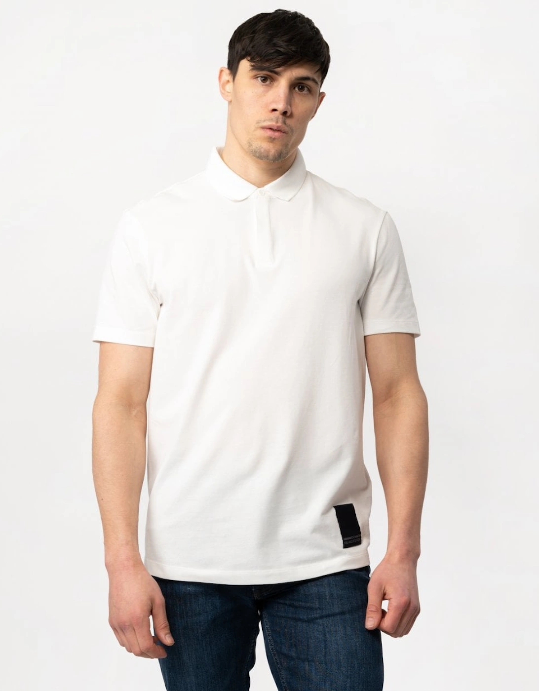 Men's Armani Exchange Mens Polo Shirt 3DZFHH ZJXHZ - Off White - Size: 42/Regular