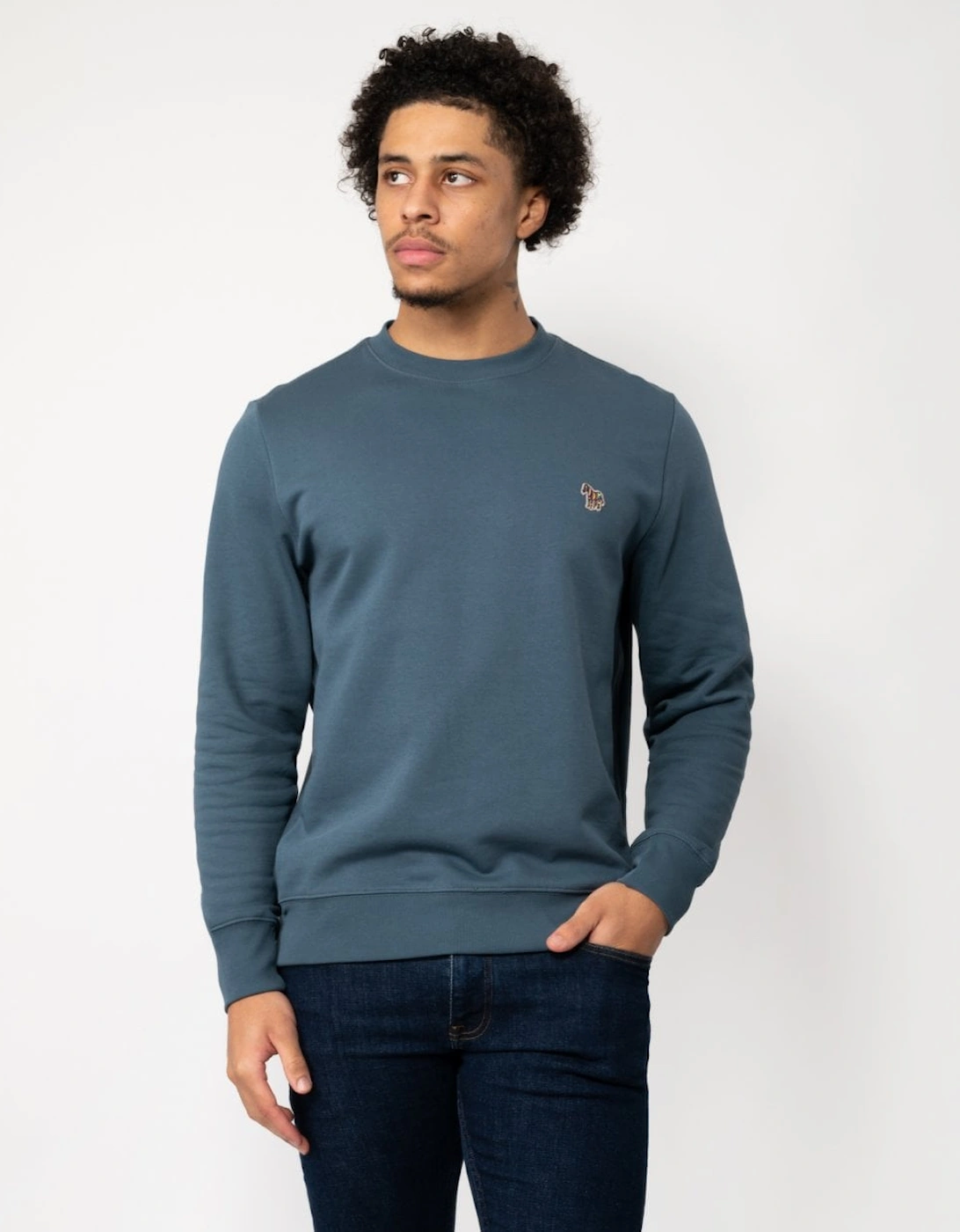 Men's Paul Smith Mens Regular Fit Sweatshirt Zebra M2R-027RZ-M21116 - Indigo - Size: L