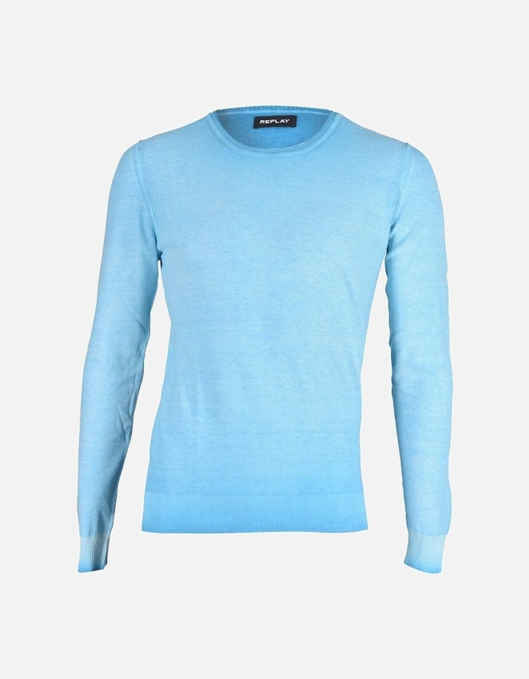 Replay Women's Lightweight Crew-Neck Sweater, Neon Sky Blue - Size: 18/16