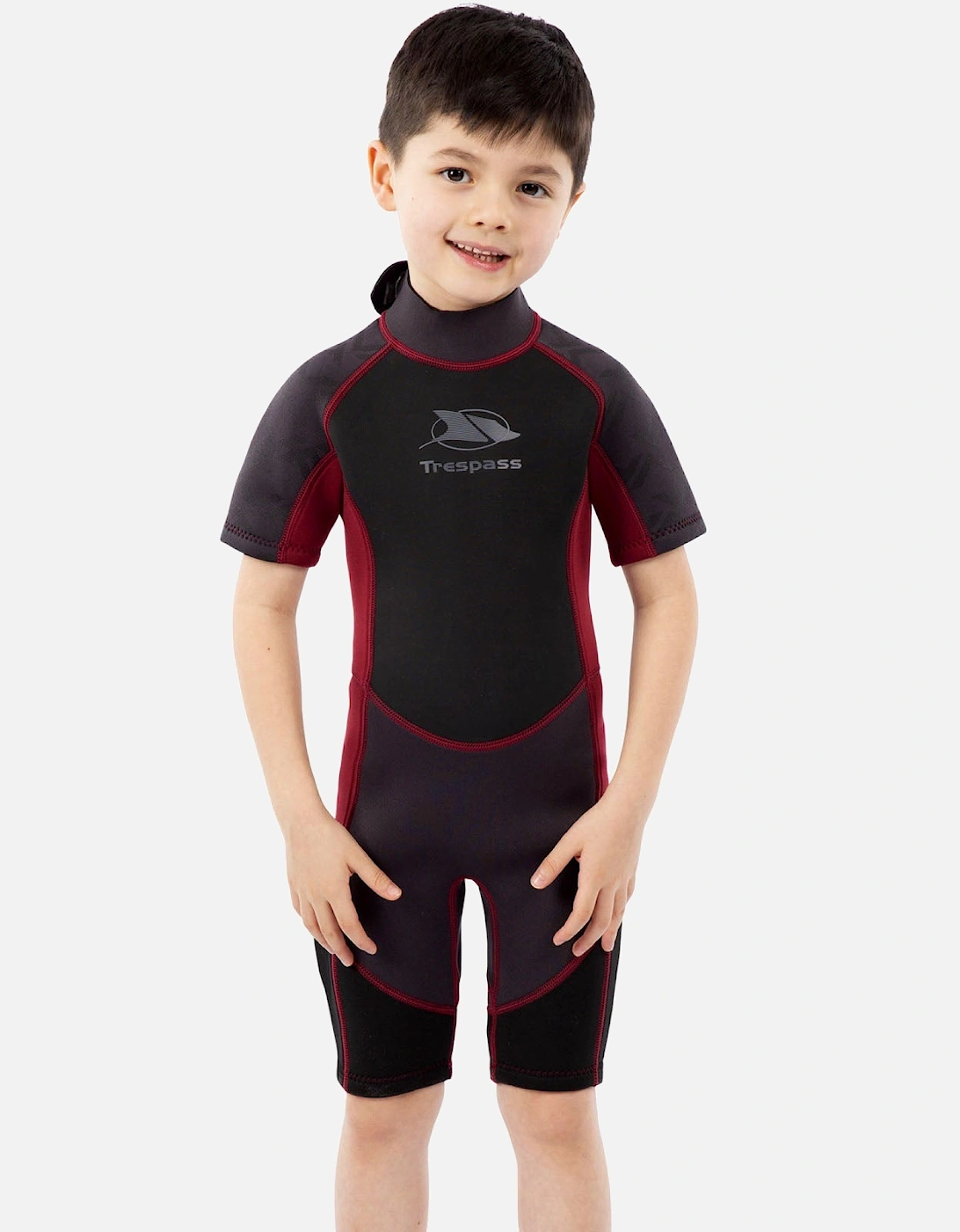  Kids Milo 3mm Back Zip Shortie Wetsuit - Black - Size: 5 - 6 yrs